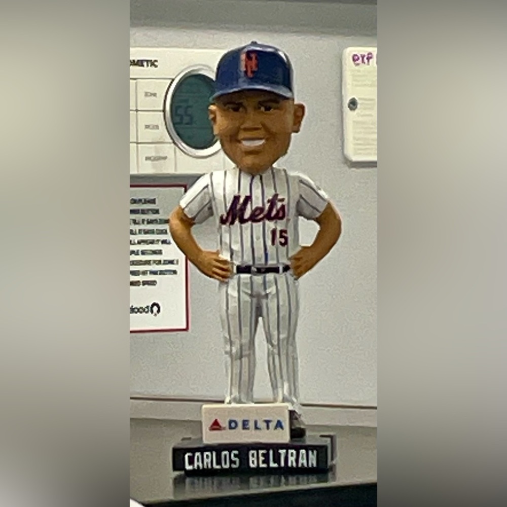 Mets MLB Carlos Beltran bobble head 🧡💙 new in box. RARE.